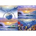 STEVE SUNDRAM GREETING CARD Blue Jewel Sunrise